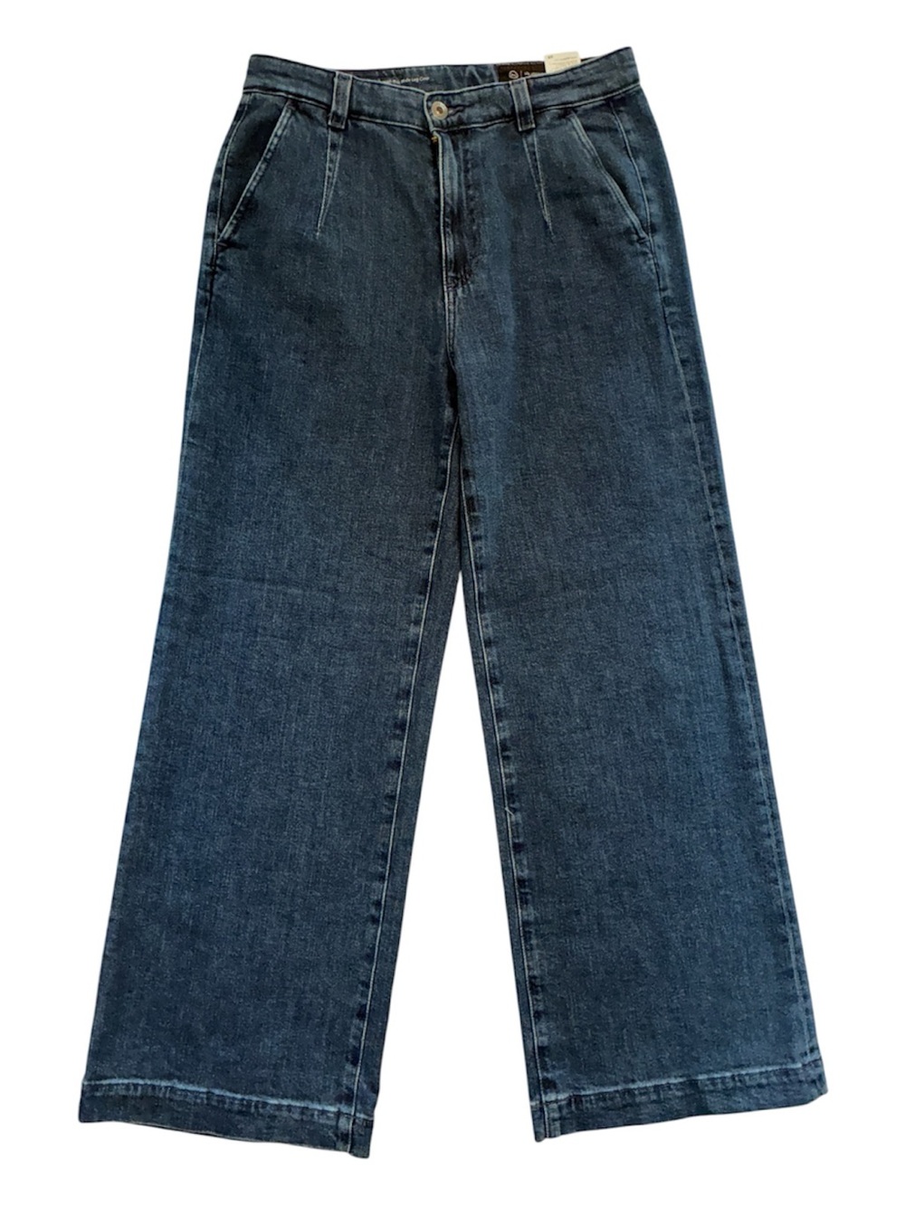 AG Adriano Goldschmied Jeans Women’s 26 Blue Daneel High Rise Wide Leg Crop - Picture 4 of 10
